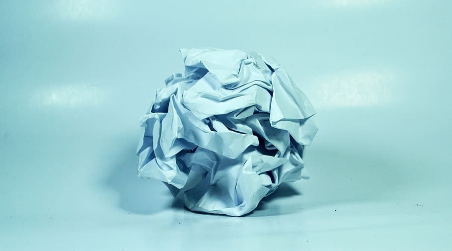 Crumpled up paper