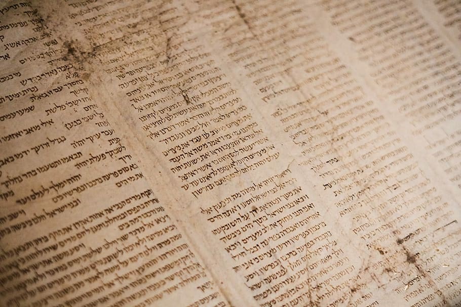 Hebrew text on old paper
