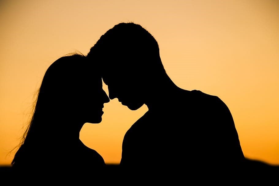 Silhouette of a couple