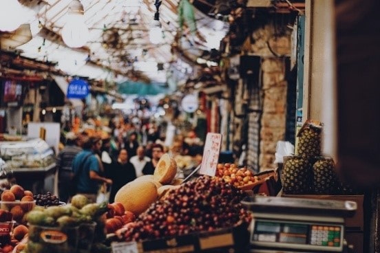 A food market in Israel