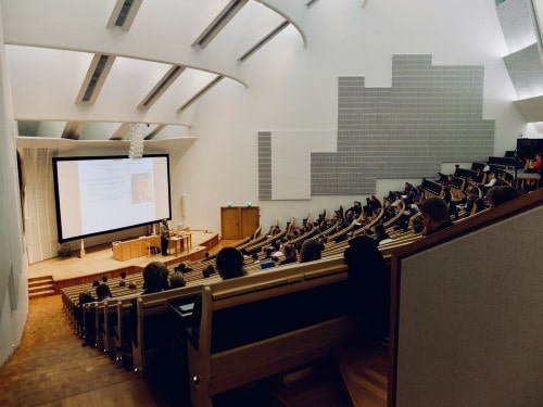 An auditorium classroom
